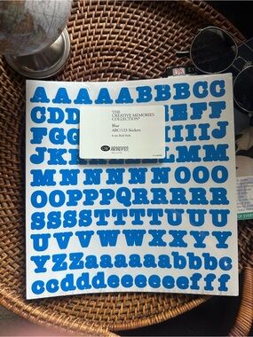Creative Memories Bold Style Alphabet Sticker 6 Sheets Sealed Packed New